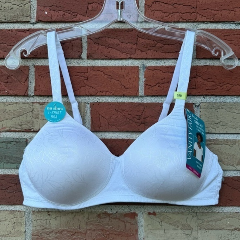 Vanity Fair NWT Body Shine Everyday Essentials White Wireless T-shirt Bra 72298